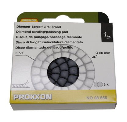 Diamond sanding/polishing pads ∅ 50 mm, grit 50/100/200/400 - 3 pcs