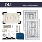 Hidden Toilet Flush Button M1 Edplit  - Compatible with Geberit, AlcaPlast, TECE, JomoTech, OLI, Viega, TOTO