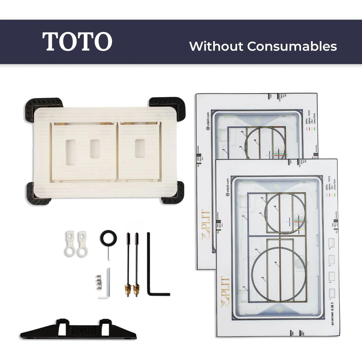 Hidden Toilet Flush Button M1 Edplit  - Compatible with Geberit, AlcaPlast, TECE, JomoTech, OLI, Viega, TOTO