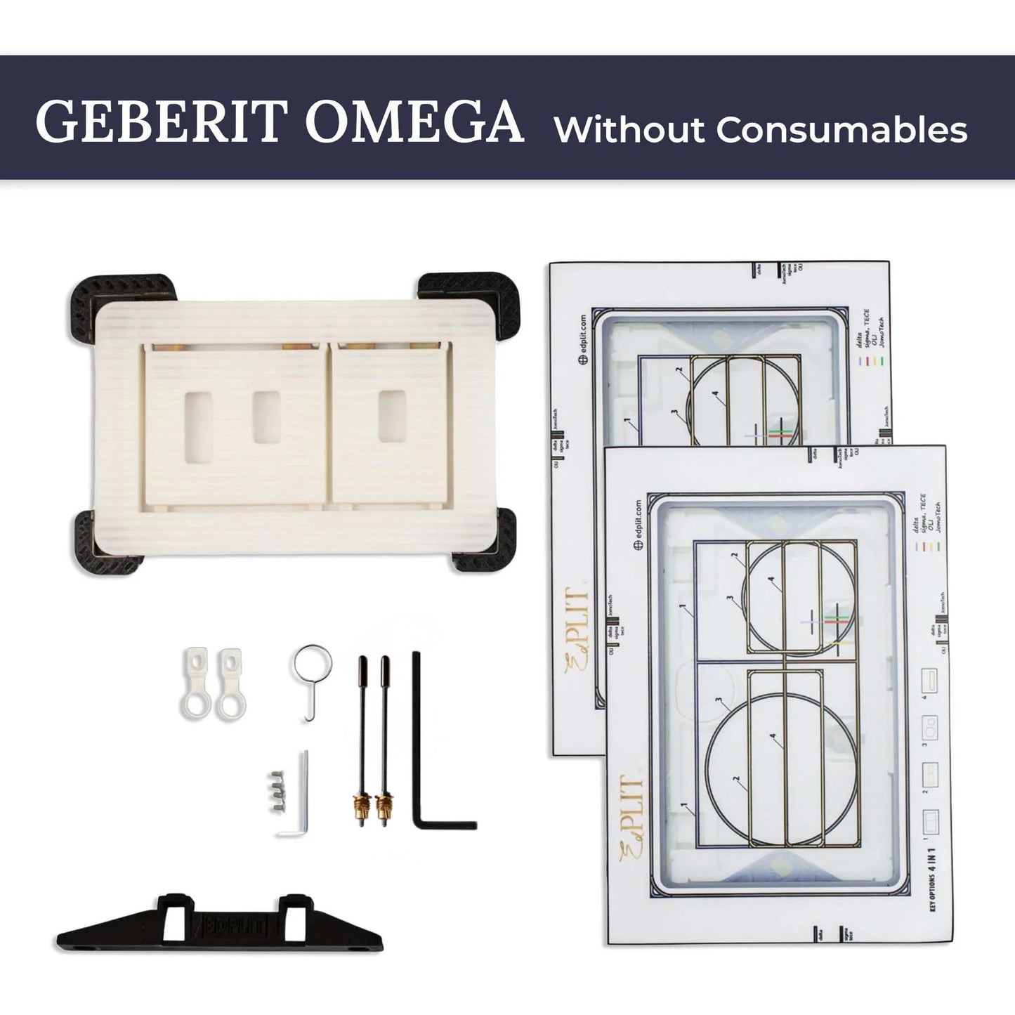 Hidden Toilet Flush Button M1 Edplit  - Compatible with Geberit, AlcaPlast, TECE, JomoTech, OLI, Viega, TOTO