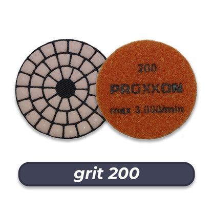 Diamond sanding/polishing pads ∅ 50 mm, grit 50/100/200/400 - 3 pcs