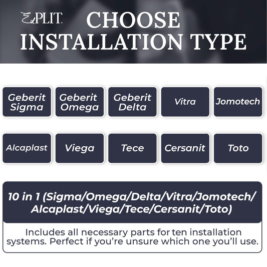 Hidden flush button M2 PRO - Сompatible with Geberit, AlcaPlast, TECE, Viega, VitrA, JomoTech, Cersanit, TOTO