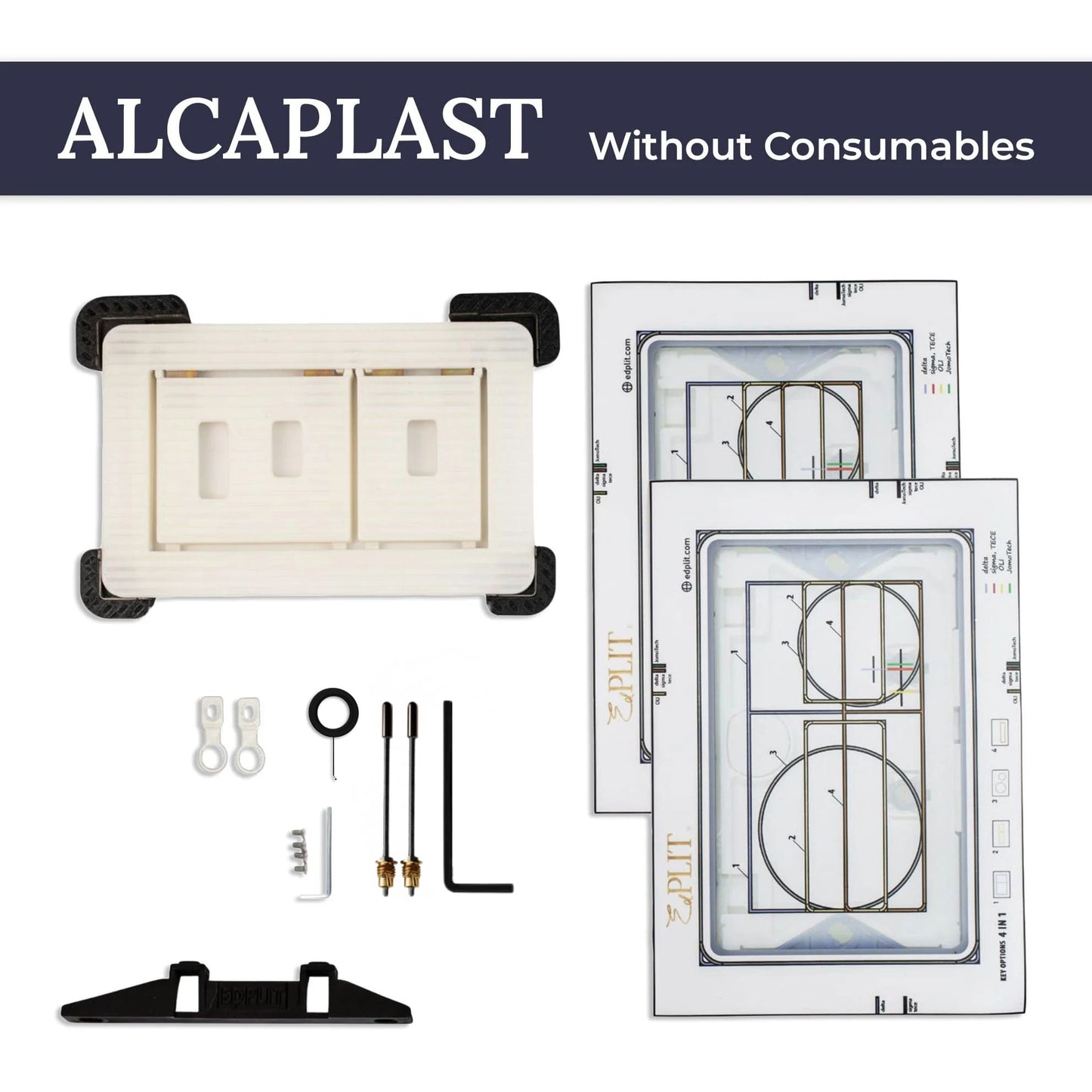 Hidden Toilet Flush Button M1 Edplit  - Compatible with Geberit, AlcaPlast, TECE, JomoTech, OLI, Viega, TOTO