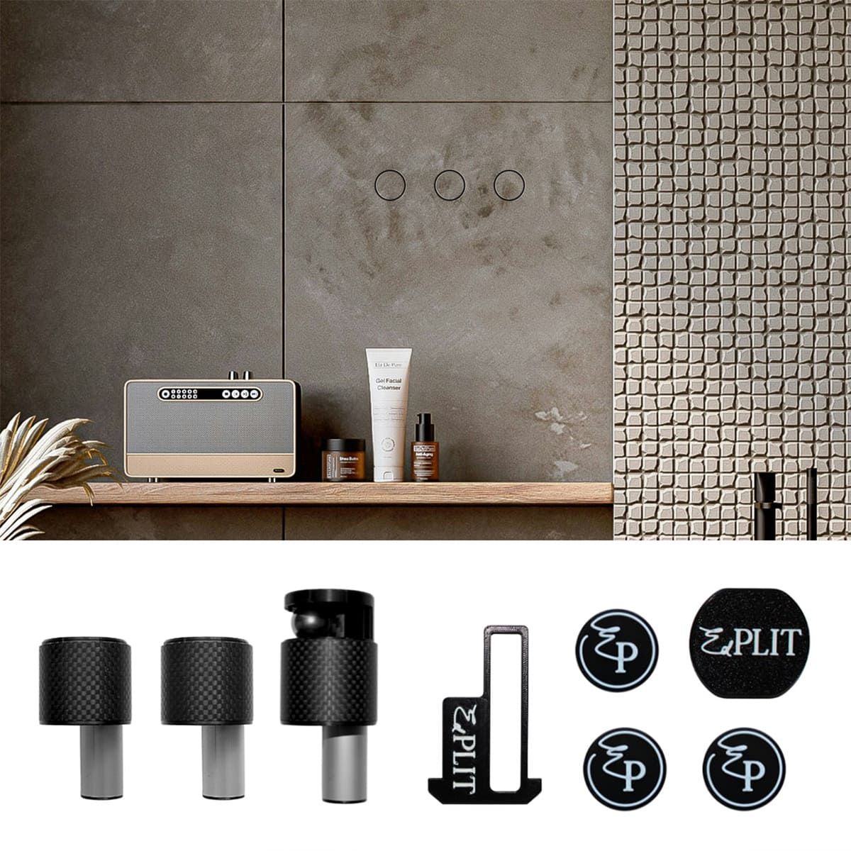 Hidden Towel Holder Set (ball-catch)