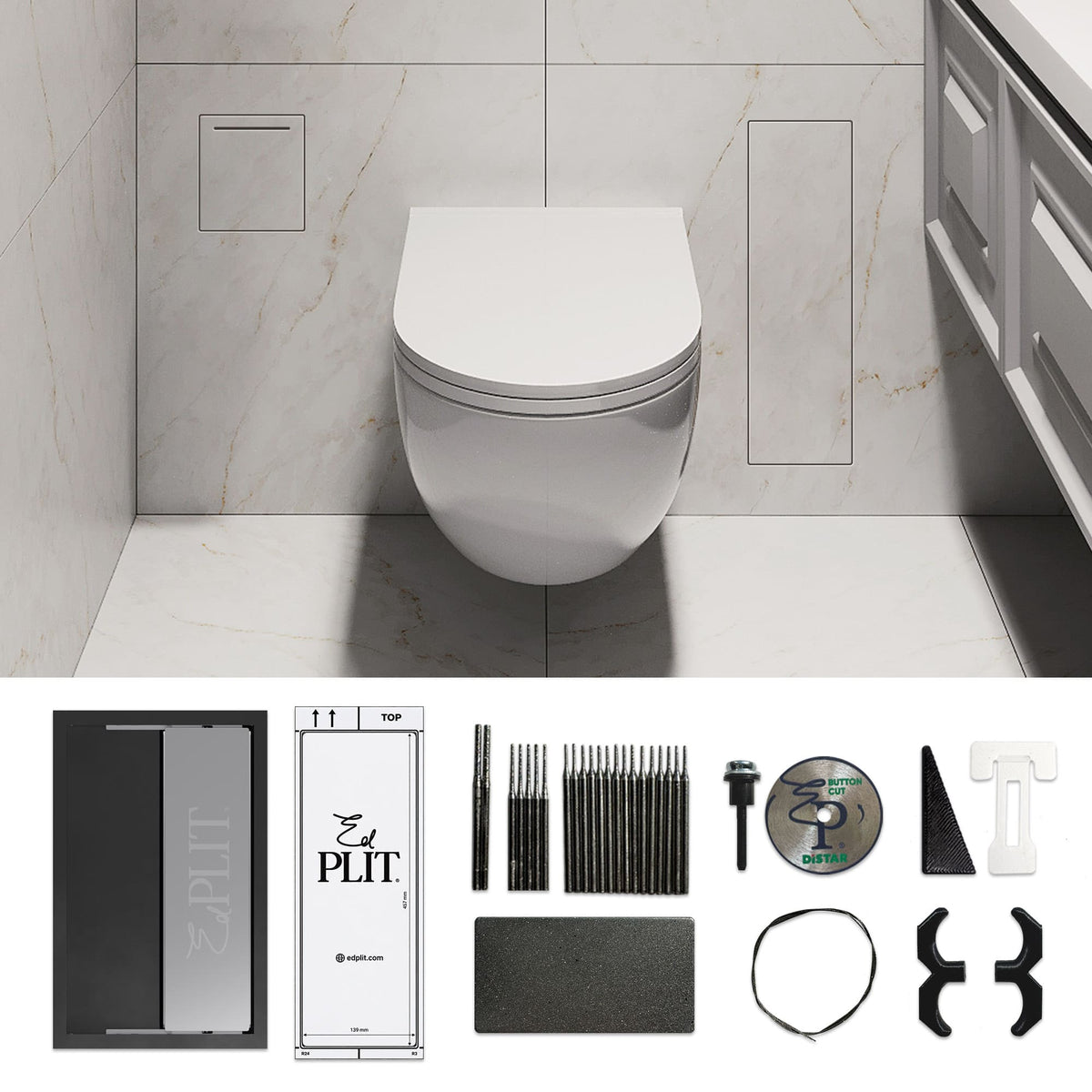 Concealed Toilet Brush Holder (Tile-Integrated) EDPLIT