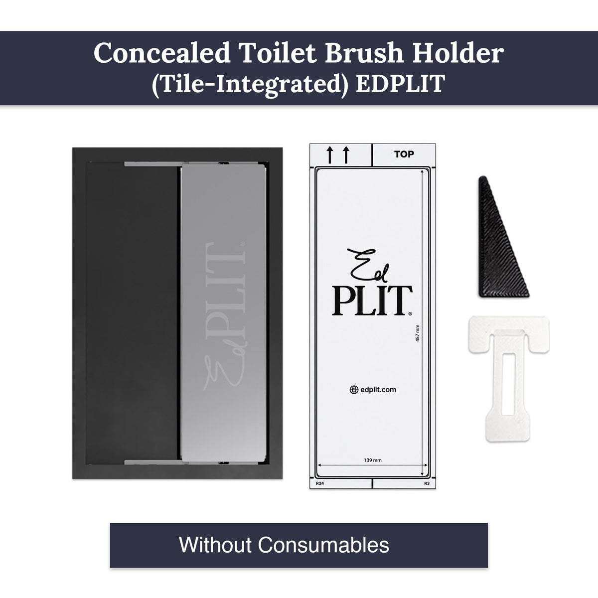 Concealed Toilet Brush Holder (Tile-Integrated) EDPLIT
