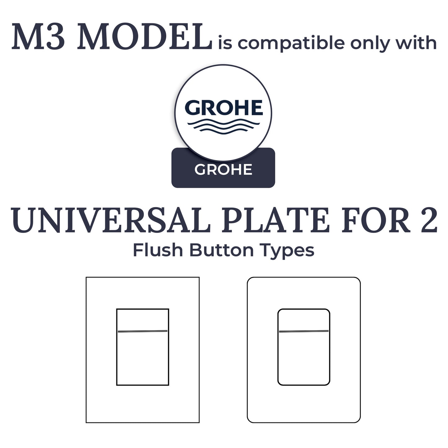 Hidden Toilet Flush Button M3 Edplit - Сompatible with GROHE