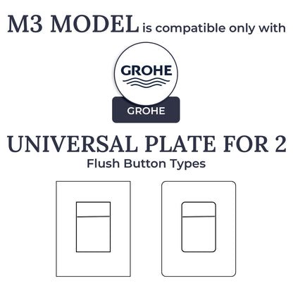 Hidden Toilet Flush Button M3 Edplit - Сompatible with GROHE