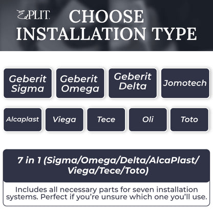 Hidden Toilet Flush Button M1 Edplit (Without Consumables) - Сompatible with Geberit, AlcaPlast, TECE, JomoTech, OLI, Viega, TOTO