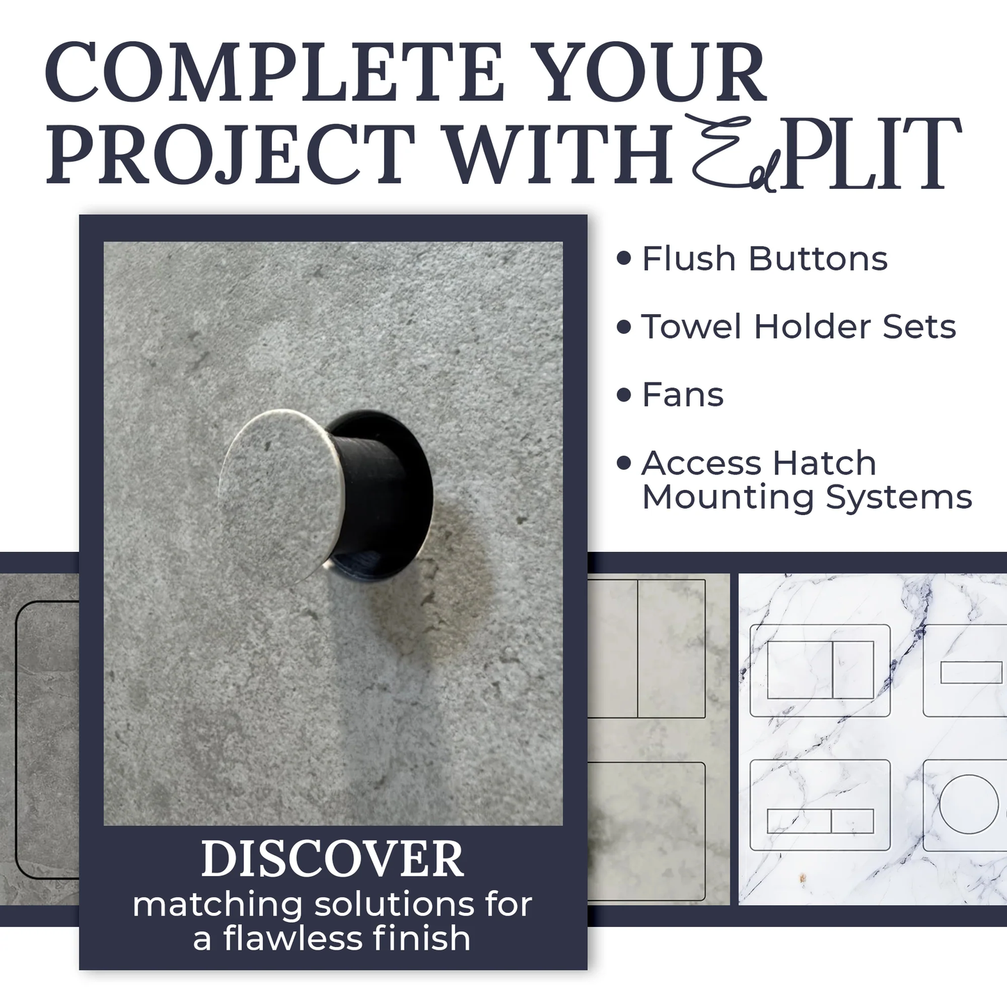 Hidden flush button M2 PRO - Сompatible with Geberit, AlcaPlast, TECE, Viega, VitrA, JomoTech, Cersanit, TOTO