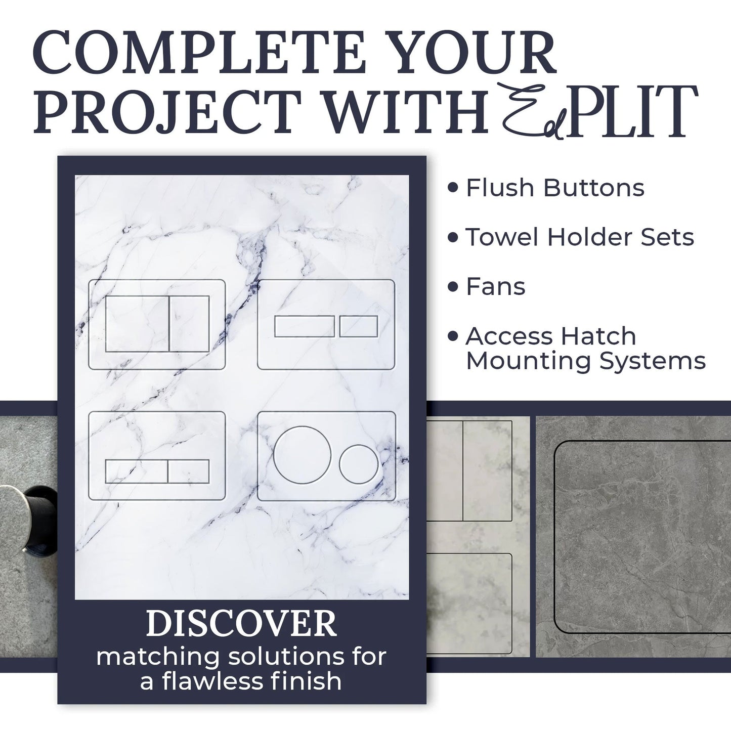 Hidden Towel Holder Set (ball-catch)