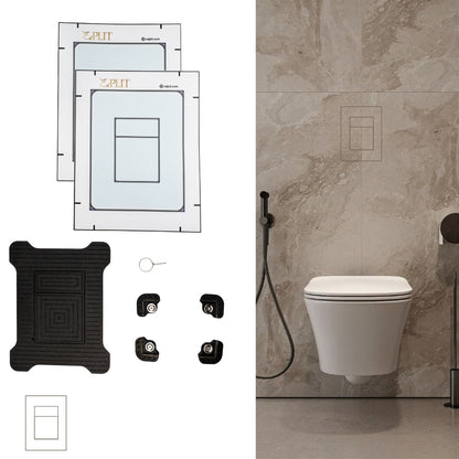EDPLIT M3 hidden flush button kit compatible with GROHE concealed systems – includes installation components.