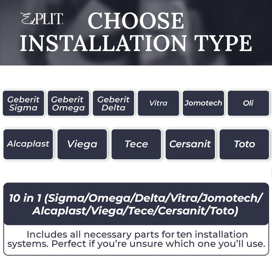 Hidden Flush Button EDPLIT M5 (Without Consumables) – Compatible with Geberit, AlcaPlast, TECE, Viega, VitrA, JomoTech, Cersanit, TOTO, OLI