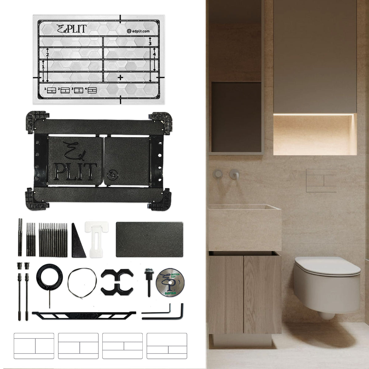 Hidden flush button M2 PRO - Сompatible with Geberit, AlcaPlast, TECE, Viega, VitrA, JomoTech, Cersanit, TOTO