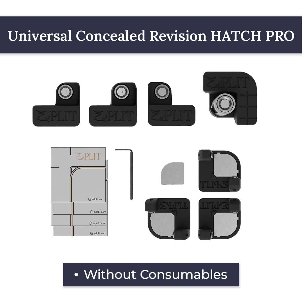 Hidden Access Hatch Mounting System Edplit – for Panels up to 400×500 mm