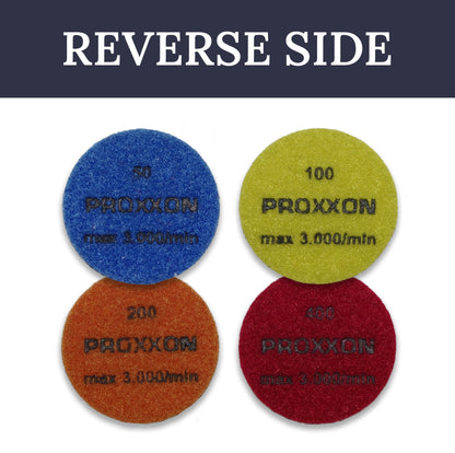 Diamond sanding/polishing pads ∅ 50 mm, grit 50/100/200/400 - 3 pcs