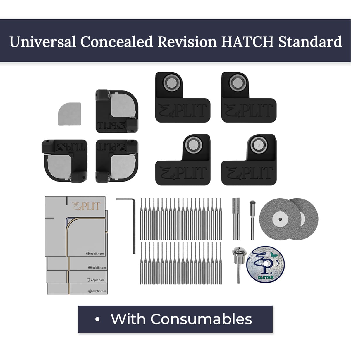 Hidden Access Hatch Mounting System Edplit – for Panels up to 400×500 mm