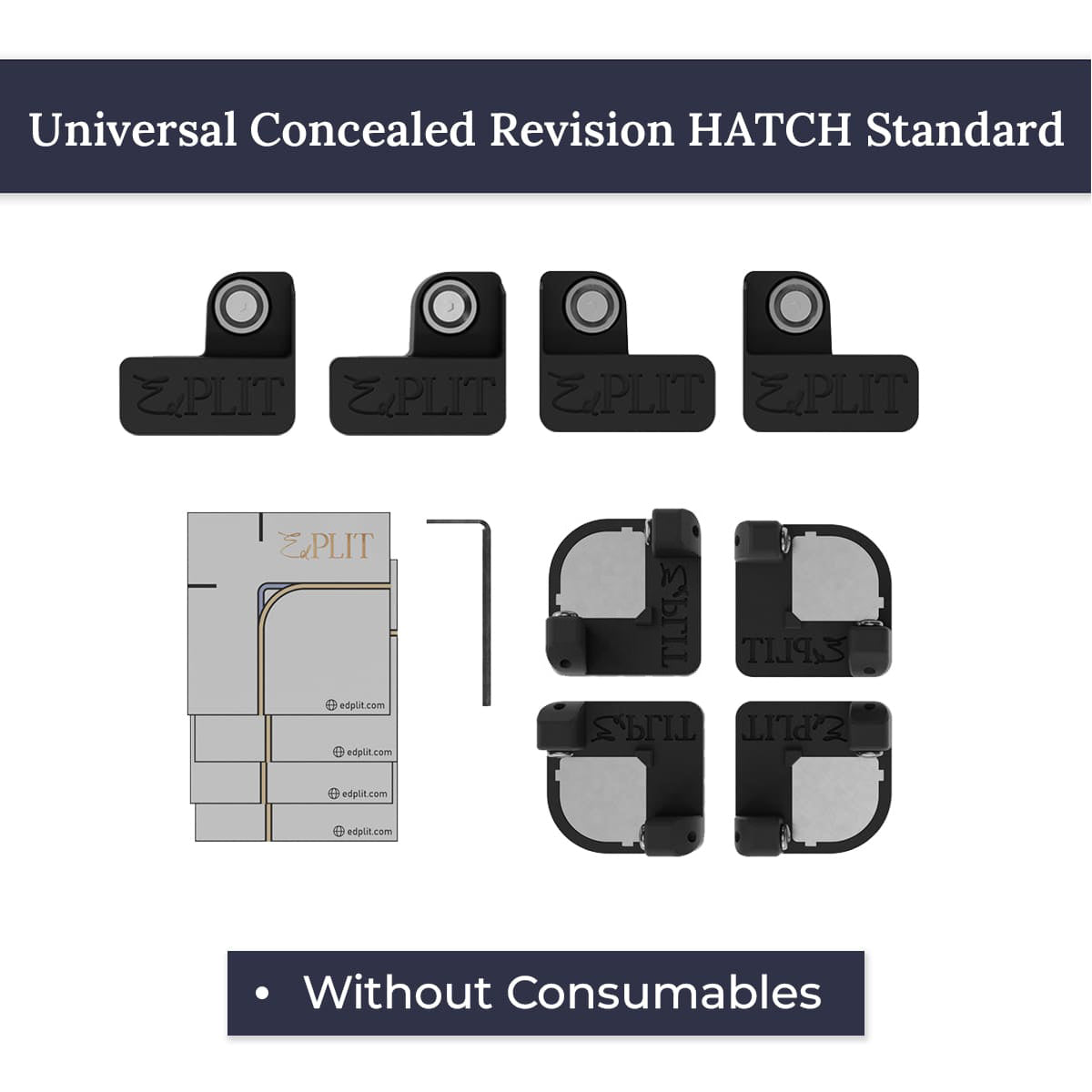 Hidden Access Hatch Mounting System Edplit – for Panels up to 400×500 mm