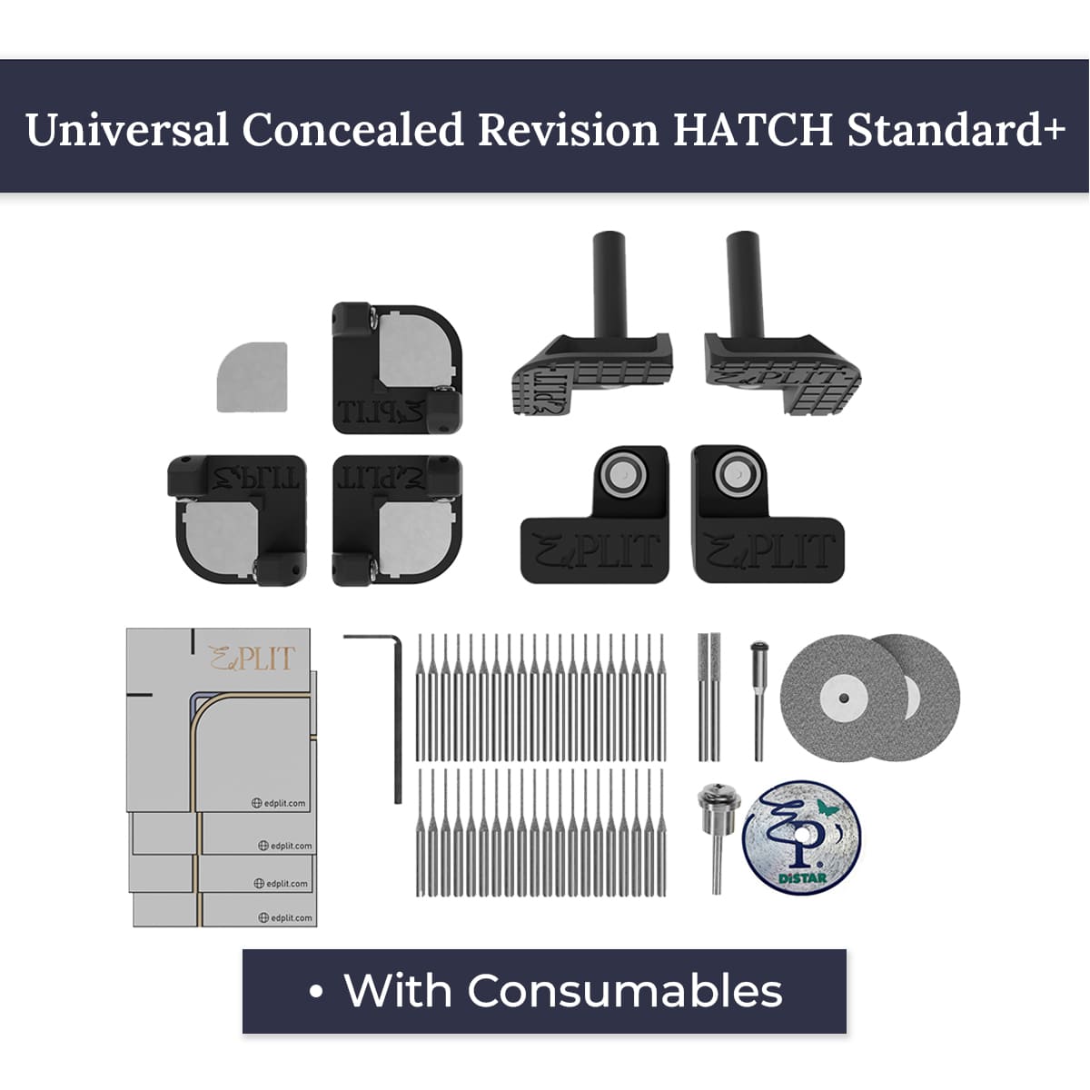 Hidden Access Hatch Mounting System Edplit – for Panels up to 400×500 mm