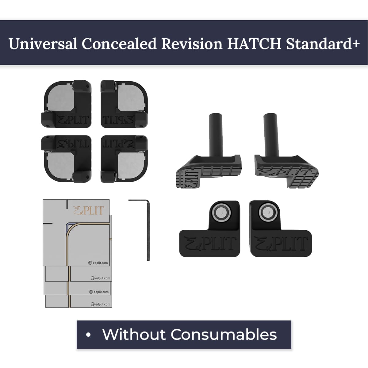 Hidden Access Hatch Mounting System Edplit – for Panels up to 400×500 mm