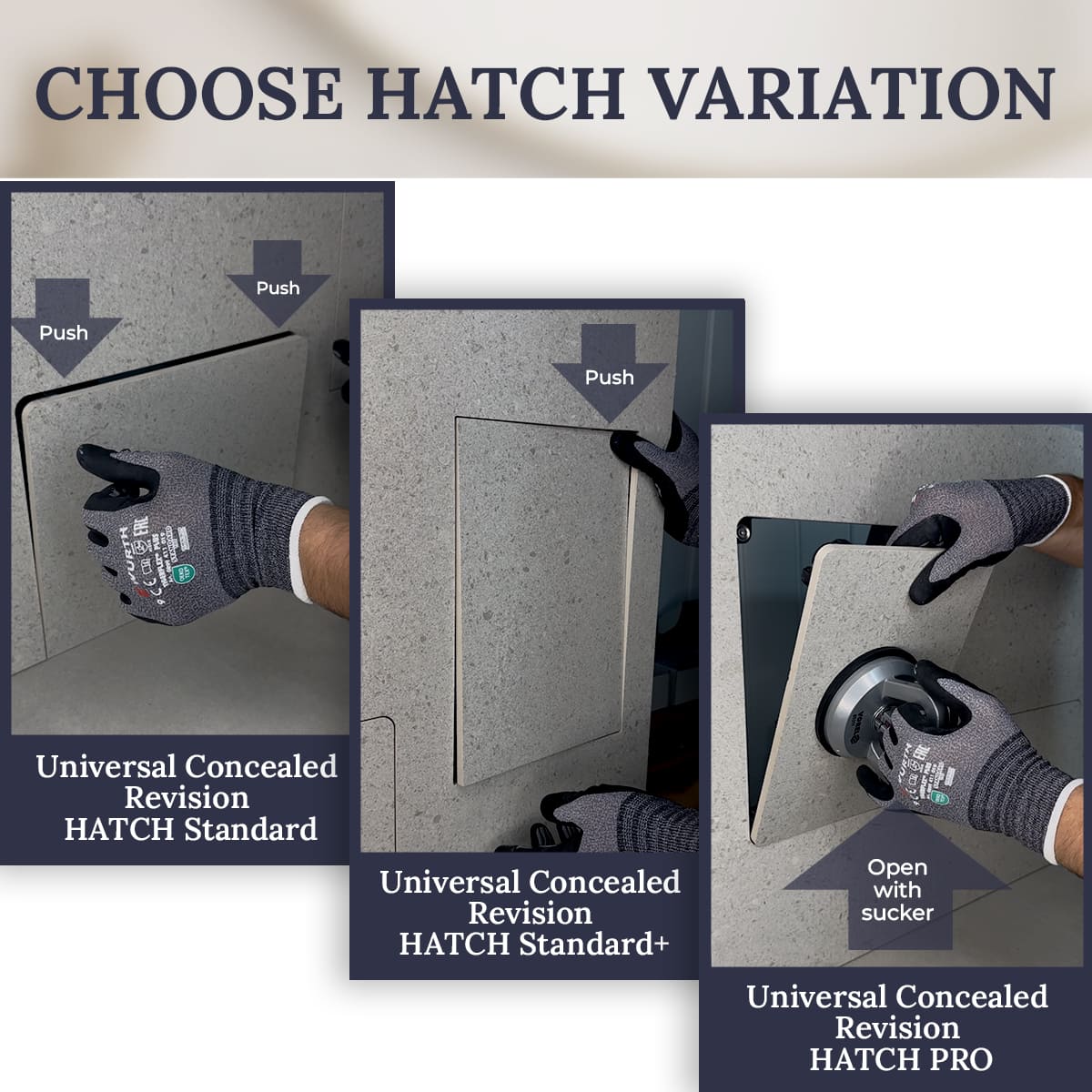Hidden Access Hatch Mounting System Edplit – for Panels up to 400×500 mm