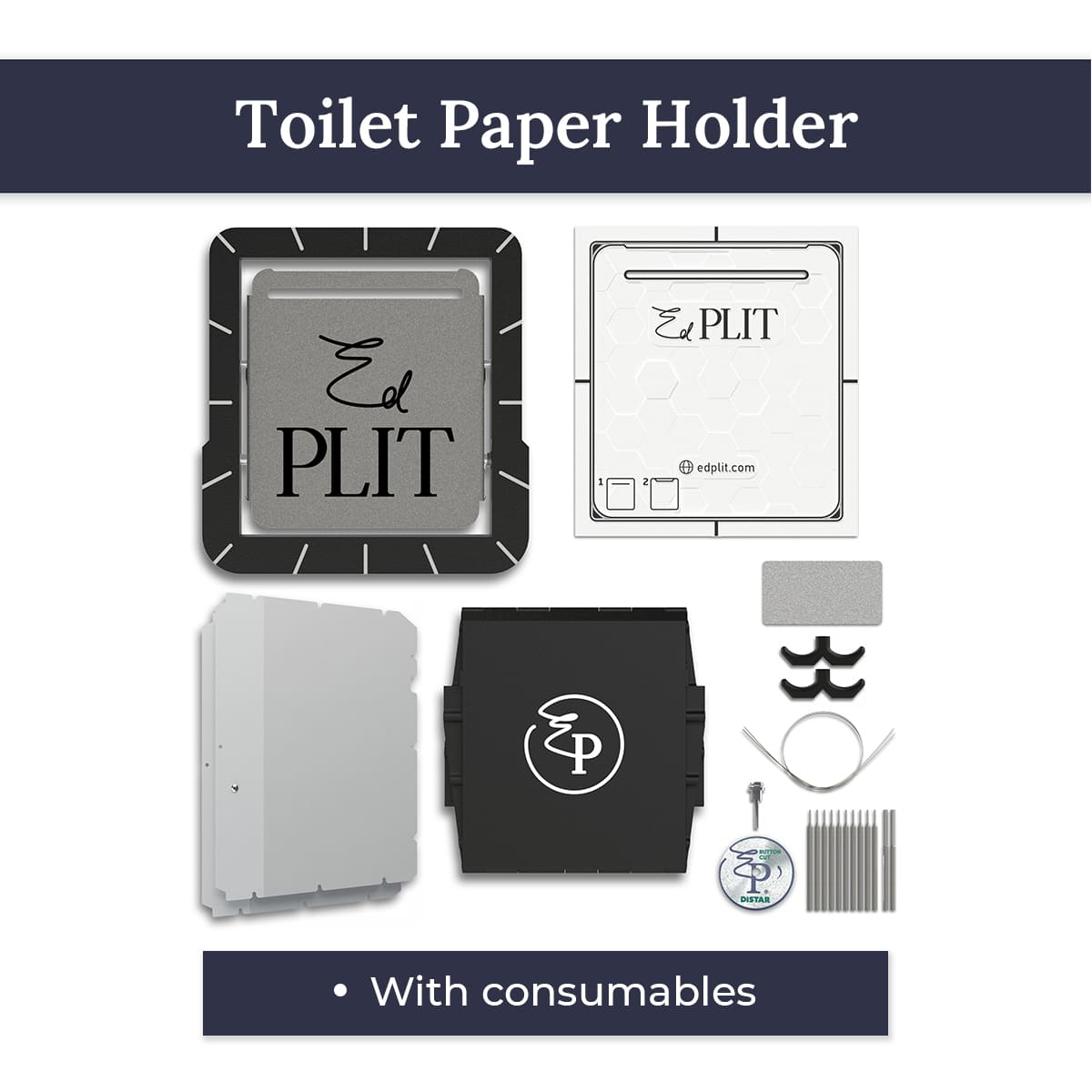 Concealed Toilet Paper Holder (Tile-Integrated) Edplit