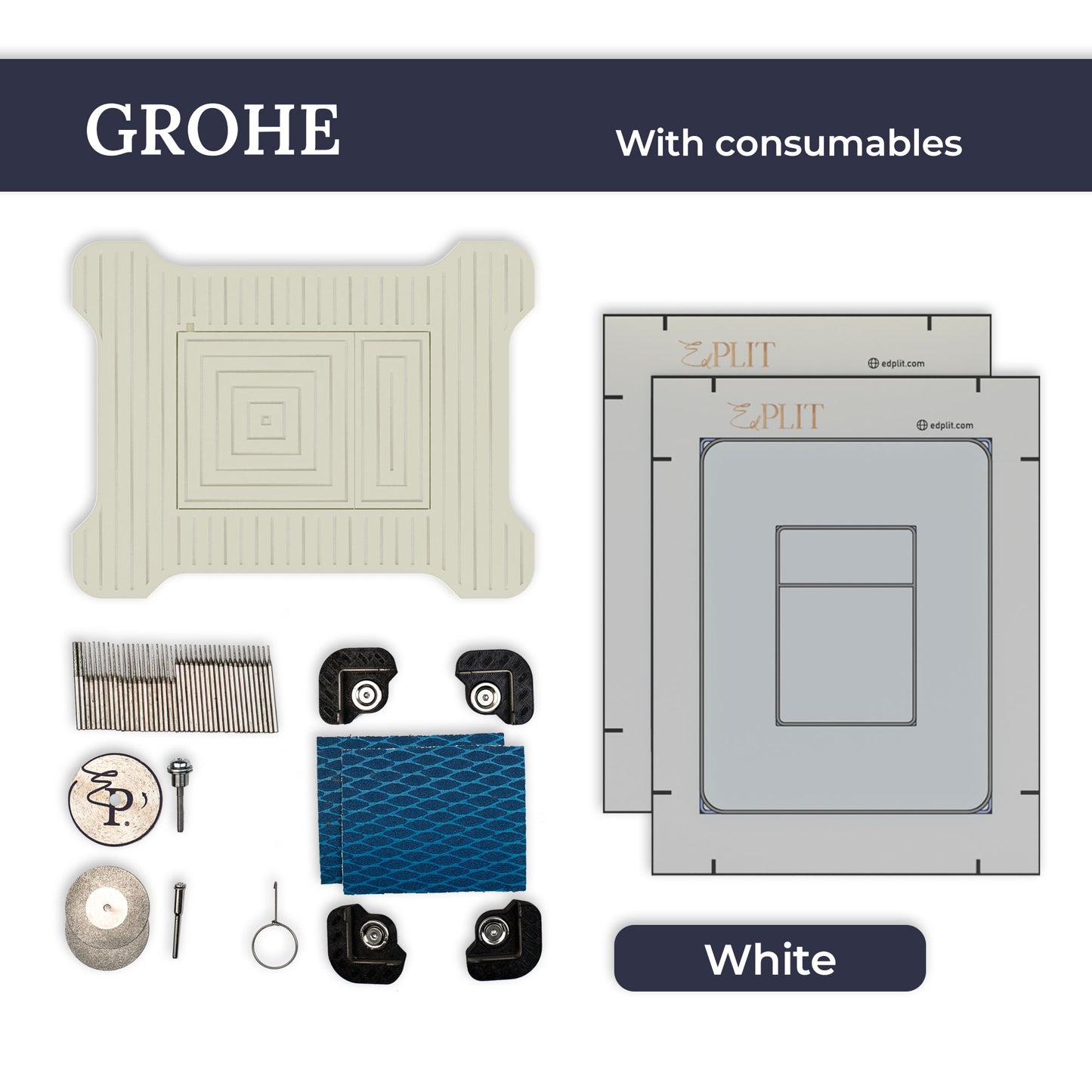 Hidden Toilet Flush Button M3 Edplit - Сompatible with GROHE