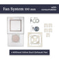 Hidden Exhaust Fan Mounting System Edplit - Without Duct Fans 100/125/150 mm