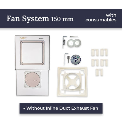 Hidden Exhaust Fan Mounting System Edplit - Without Duct Fans 100/125/150 mm