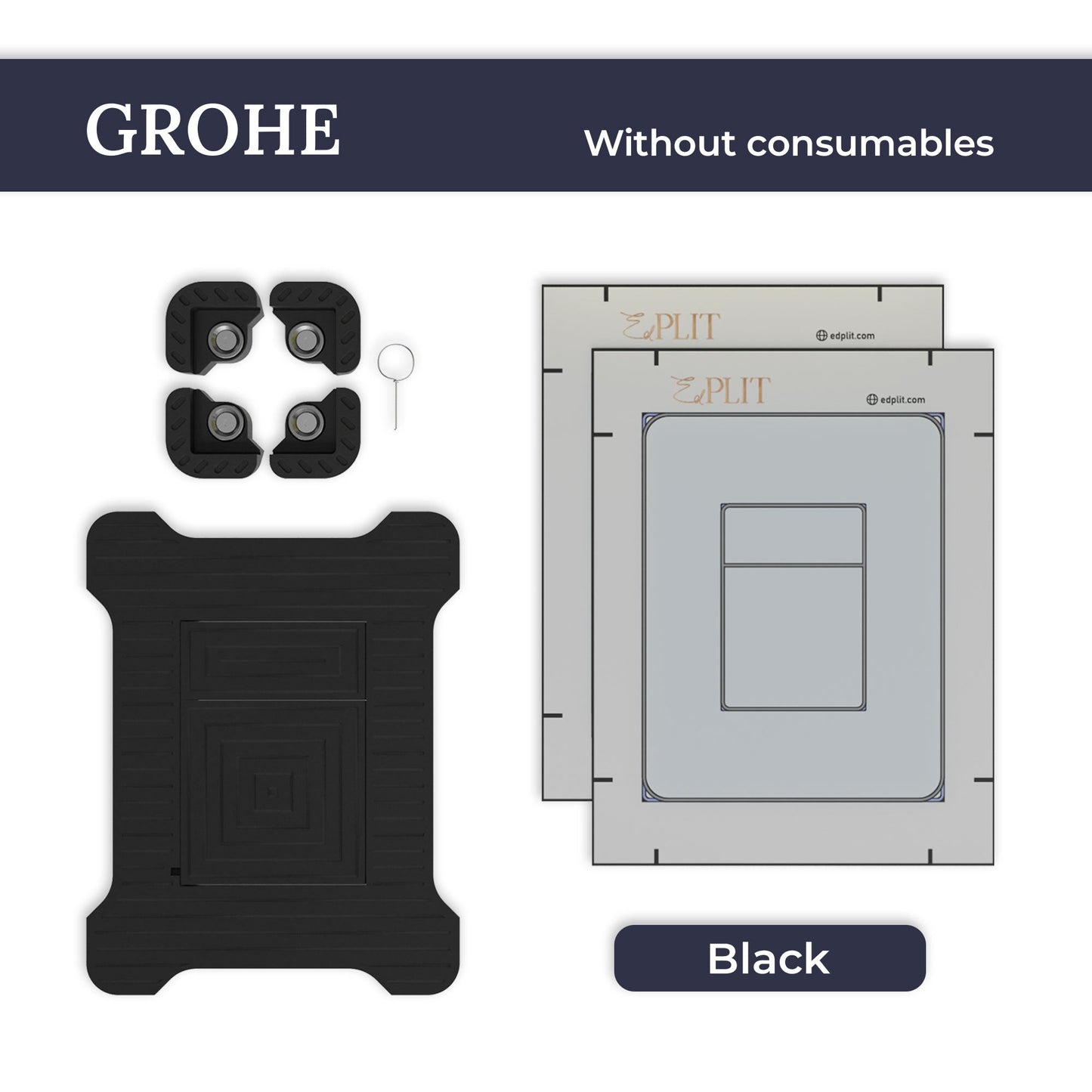 Hidden Toilet Flush Button M3 Edplit (Without Consumables) - Сompatible with GROHE