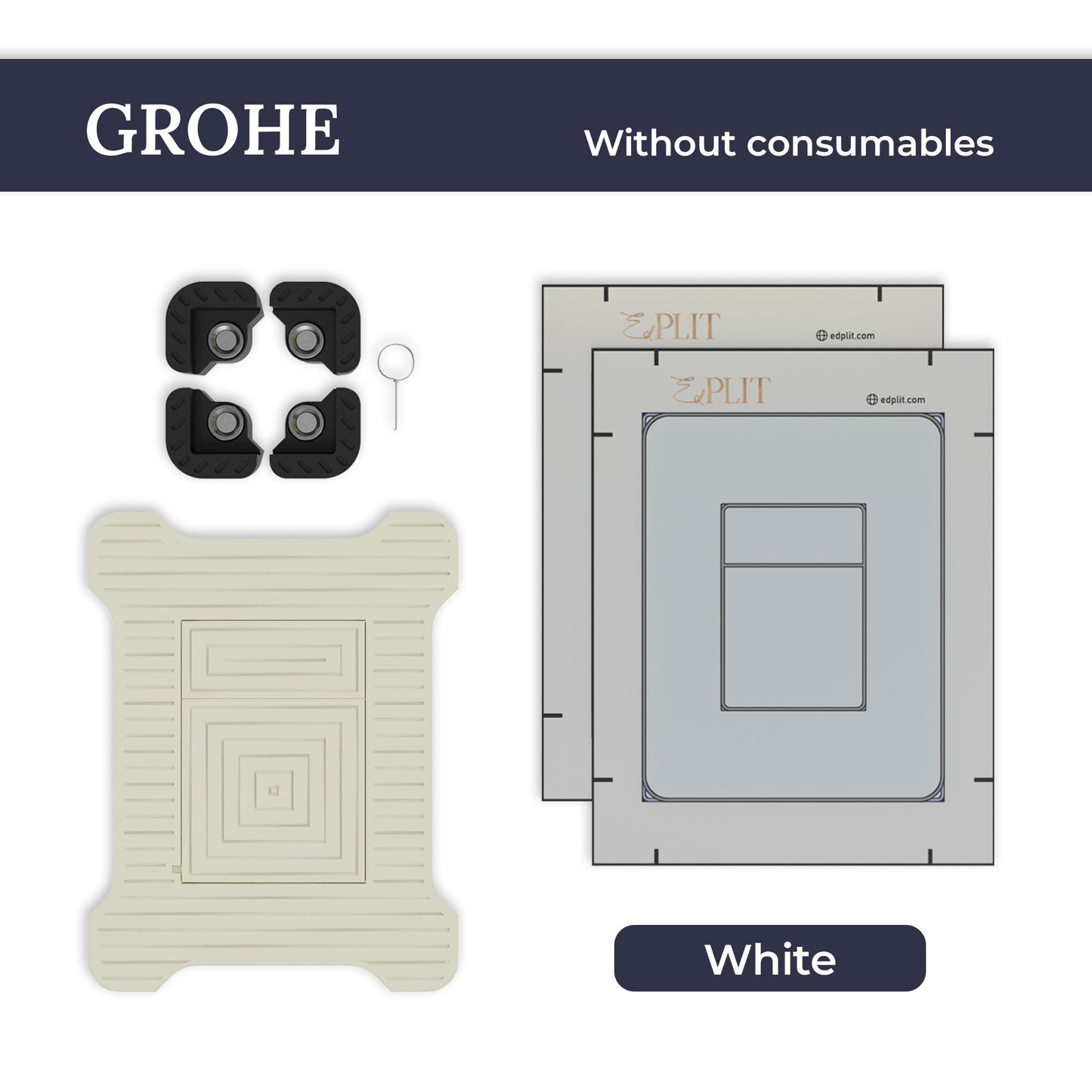 Hidden Toilet Flush Button M3 Edplit (Without Consumables) - Сompatible with GROHE