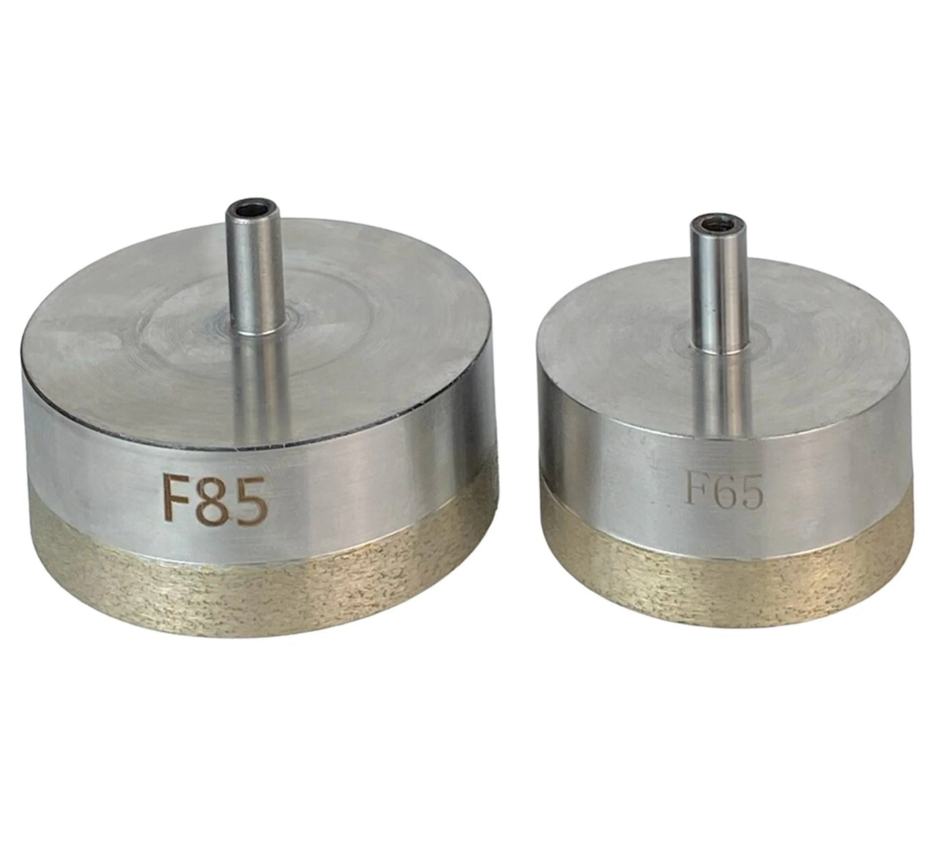 Flawless button hole drill set 65 mm and 85 mm for ceramic, porcelain, and stone