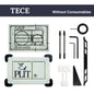 Hidden Toilet Flush Button M1 Edplit  - Compatible with Geberit, AlcaPlast, TECE, JomoTech, OLI, Viega, TOTO