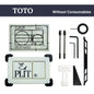 Hidden Toilet Flush Button M1 Edplit  - Compatible with Geberit, AlcaPlast, TECE, JomoTech, OLI, Viega, TOTO