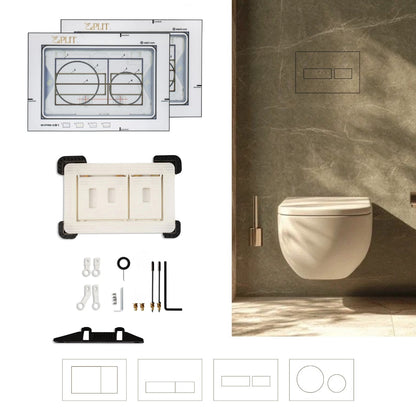 Hidden Toilet Flush Button M1 Edplit (Without Consumables) - Сompatible with Geberit, AlcaPlast, TECE, JomoTech, OLI, Viega, TOTO